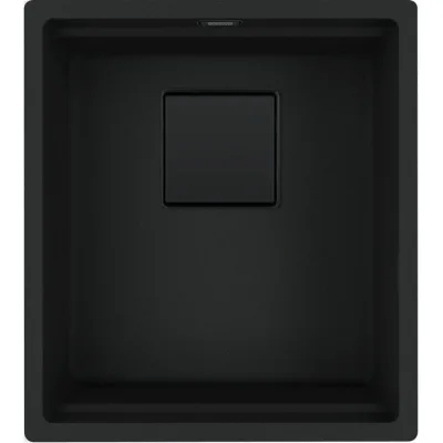 Franke: Lavello una vasca Vasche Sottotop Kubus 2 KNG 110-37 125.0718.448 finitura black matt da 37x42 cm