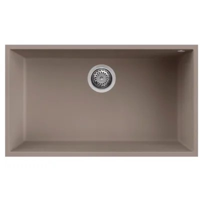 Elleci Lavello una vasca Sottotop Quadra 130 LKQ13089BSO finitura composito K89 Dove da 76x44 cm