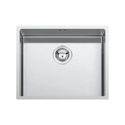Barazza Lavello una vasca quadra R12 1QR506 finitura inox AISI 316 satinato da 50x40 cm