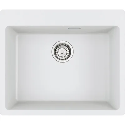 Franke Lavello una vasca Vasche Sopratop Centro MRG 610-54 FTL 114.0661.698 finitura fragranite bianco da 59x50 cm