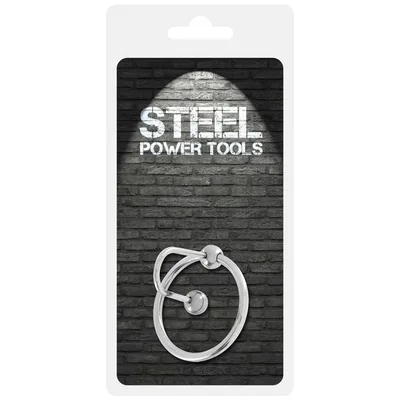 Spermstopper 30 mm in acciaio con anello e inserto uretrale accessorio fetish uomo