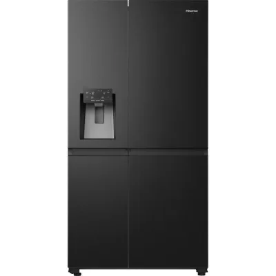 Hisense: Frigorifero 4 porte a libera installazione RS818N4TFE finitura nero da 91 cm