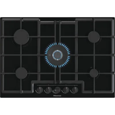 PRONTA CONSEGNA - Hisense Piano cottura a gas GED773B finitura vetro nero da 74 cm