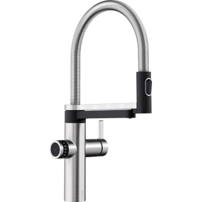 Blanco Miscelatore a 3 vie doppio comando con doccetta estraibile drink.filter EVOL-S Pro 1526311 finitura inox