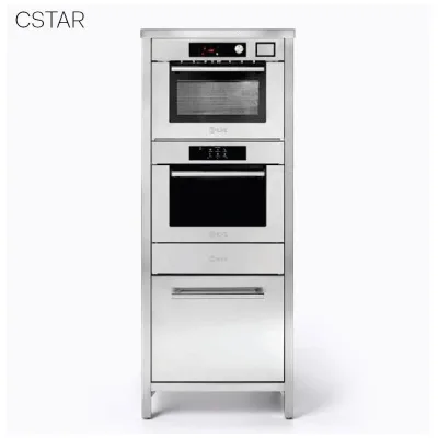 Ilve Colonna Stellata Professional Plus CSTAR inox comprensivo di forno ultracombi e abbattitore e macchina sottovuoto da 70cm