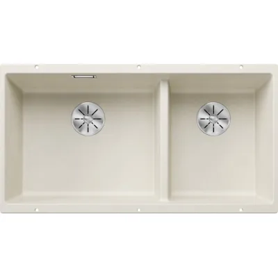 Blanco | Lavello due vasche SUBLINE 480/320-U 1527168 finitura soft white da 85.5x46 cm - Sottotop