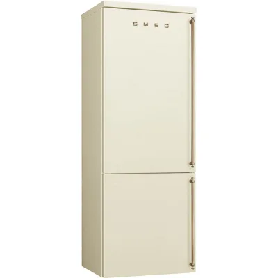 Smeg Frigorifero combinato a libera installazione con cerniera a sinistra FA8005LPO6 finitura panna da 70 cm