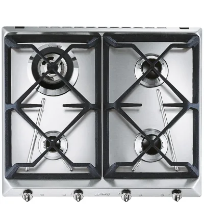 Smeg Piano cottura a gas SRV564GH3 finitura inox da 60cm - IN PROMOZIONE FINO AL 30/06