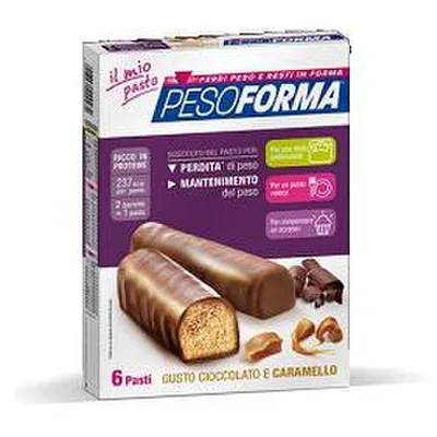 Pesoforma Barrette Cioccolato Caramello 12 Pezzi