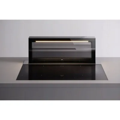 Falmec Piano cottura a induzione con cappa integrata Level One in vetroceramica nero matt da 90 cm - 800 m3/h