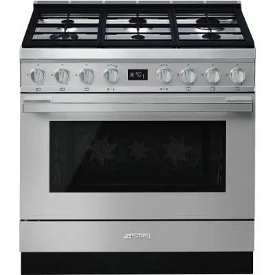 Smeg S Cucina CPF9GPX con forno pirolitico termoventilato e piano cottura gas finitura inox da 90x60 cm - PROMOZIONE ATTIVA FINO AL 19/10