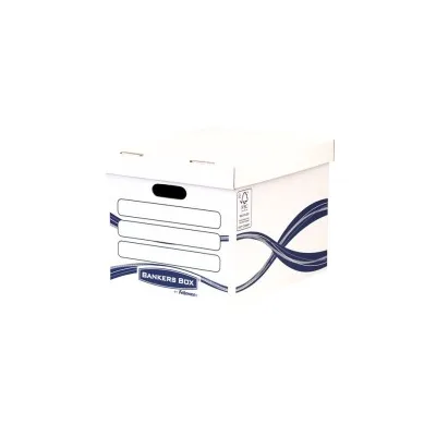 Fellowes Bankers Box Basic File Container Assemblaggio manuale Cartone riciclato Certificato FSC colore BIANCO
