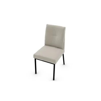 PRONTA CONSEGNA - Calligaris OUTLET Sedia Romy CS1908 con struttura in metallo P16 grigio opaco e seduta in pelle L08 crema