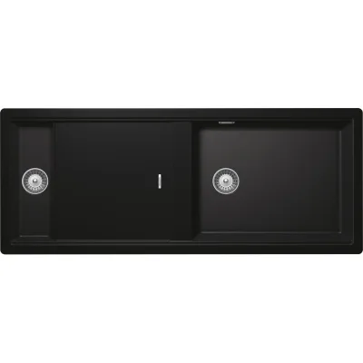 Schock Lavello una vasca con vaschetta e banco di lavoro PREPSTATION D150 PRPD150A75 finitura nero opaco da 114x46 cm