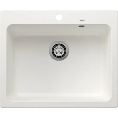 Blanco | Lavello una vasca NAYA 6 1519641 finitura bianco da 61.5x51 cm - Sopratop