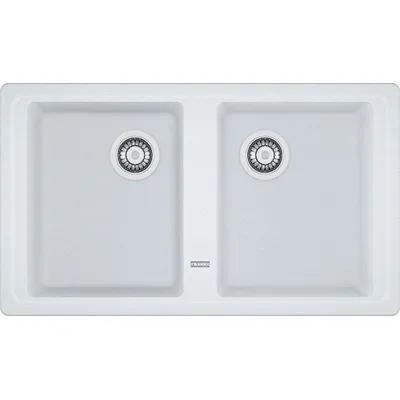 Franke Lavello due vasche Boston BFG 620 114.0276.152 finitura fragranite bianco da 86x50 cm