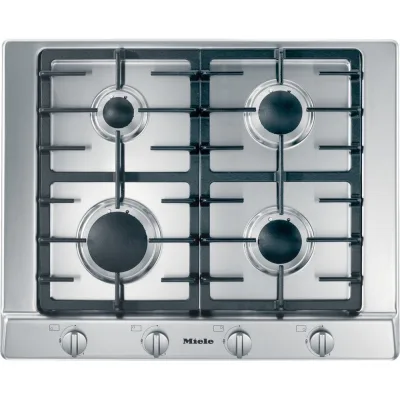 Miele Piano cottura a gas KM 2010 G finitura acciaio inox da 65 cm - RICHIEDERE PREVENTIVO