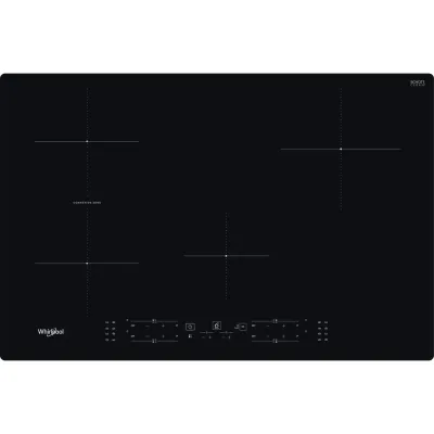 PRONTA CONSEGNA - Whirlpool Piano cottura a induzione WB B4877 NE in vetroceramica nero da 77 cm