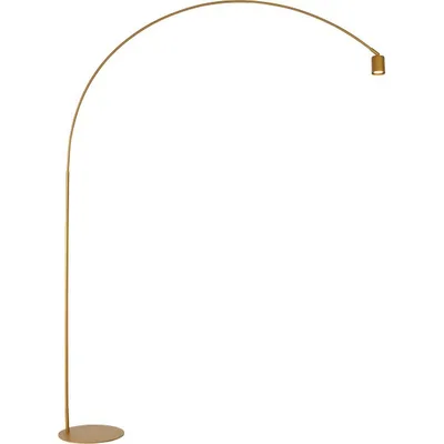 Piantana in metallo oro con diffusore orientabile, 1 luce GU10, 185x224cm