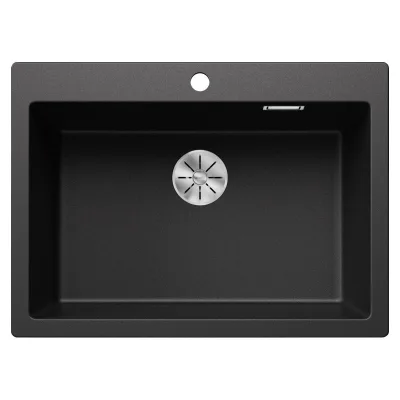 Blanco Lavello a una vasca PLEON 8 Total Black 2523043 finitura antracite da 70x51 cm - Sopratop