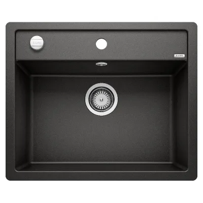 PRONTA CONSEGNA - Blanco Lavello una vasca DALAGO 6-F 1525875 finitura nero da 60.5x50 cm - Filotop