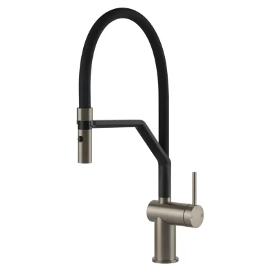 Gessi Miscelatore semi pro monocomando con doccetta estraibile Inedito Collection 60429 149 finitura Finox - IN PROMOZIONE FINO AL 6/07