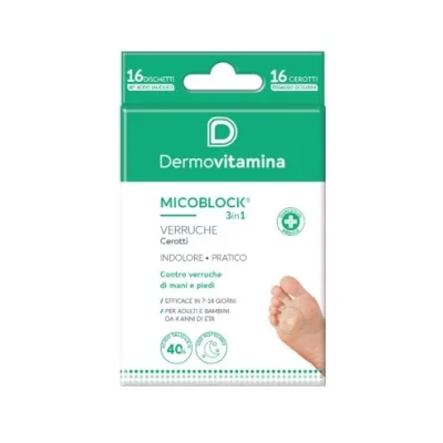 DERMOVITAMINA MICOBLOCK VERRUCHE PATCH 16PZ