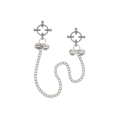 CalExotics Nipple Grips Pinze Capezzoli 4 Punti Campanelli Catena BDSM