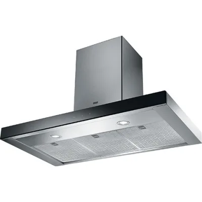 Franke: Cappa a parete Mythos FCR 925 TC BK XS 325.0654.002 finitura inox e cristallo nero da 90 cm