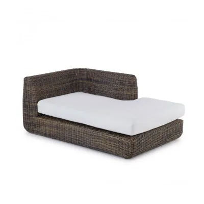 Unopiù Modulo lounge sinistro AGORÀ in fibra sintetica WaProLace - Con cuscino di seduta