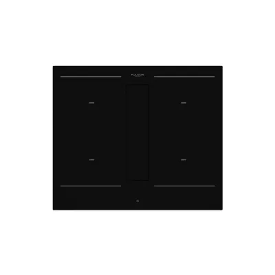 Fulgor Piano cottura a induzione con cappa aspirante integrata Aria+ FHH 600 ID TC BK in vetroceramica nero da 60 cm