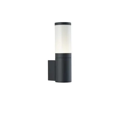 Applique per esterni antracite in alluminio, LED 13W, luce naturale, 10.5x25cm