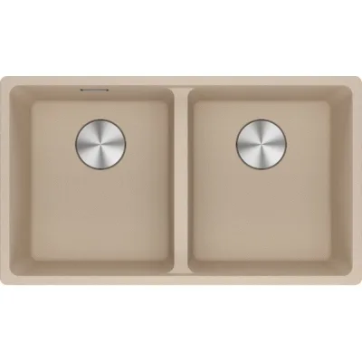 Franke: Lavello due vasche Vasche Sottotop Maris MRG 120-35-35 125.0686.738 finitura fragranite avena da 75.3x43.3 cm