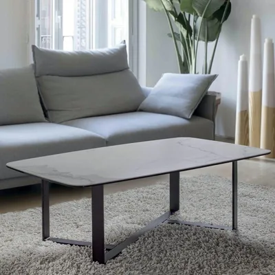Maconi Tavolino fisso 1430/844 con struttura in metallo e piano in vetroceramica da 110x65 cm