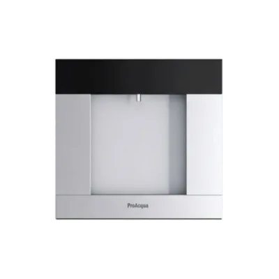 ProAcqua Erogatore d'acqua da incasso con acqua calda OMDE 45 1800089 finitura inox e cristallo nero da 60 cm