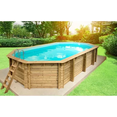 Losa Esterni da Vivere Piscina ottogonale in pino impregnato in autoclave classe 4 da 657x407 cm