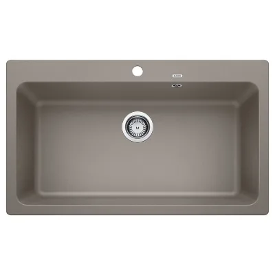 Blanco | Lavello una vasca NAYA XL 9 1521819 finitura tartufo da 86x51 cm - Sopratop