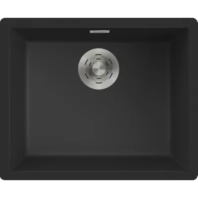 Elleci Lavello una vasca ZEN 105 LKZ10586 finitura composito K86 nero da 55.6x45.6 cm