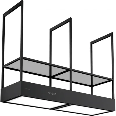 Faber Cappa filtrante a isola T-SHELF EVOLUTION BK MATT KL F160 335.0727.000 finitura nero opaco da 160 cm