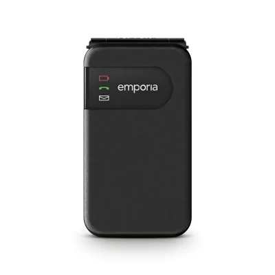 EMPORIA SIMPLICITYGLAM 2G 2.8" SENIOR PHONE CLAMSHELL TASTI SELEZIONE RAPIDA MENU' AD ICONE GRANDI BLACK