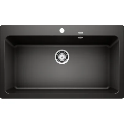 Blanco | Lavello una vasca NAYA XL 9 1525947 finitura nero da 86x51 cm - Sopratop