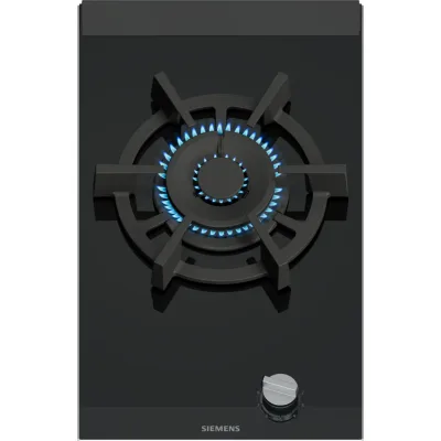 Siemens Piano cottura a gas ER3A6AI10 in vetroceramica nero da 30 cm