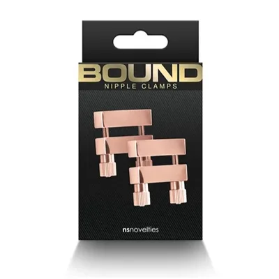 Morsetti Bound V1 Pinzette Capezzoli Rose Gold Regolabili BDSM NS Novelties