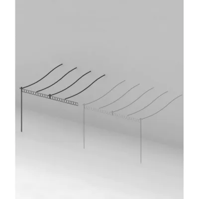 Unopiù Pergola addossata TIBISCO senza copertura da 376x321/369/393 cm