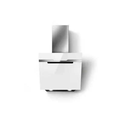 Elica Cappa aspirante a parete MAJESTIC @ WH/A/60 PRF0124235B finitura vetro bianco/inox da 60 cm