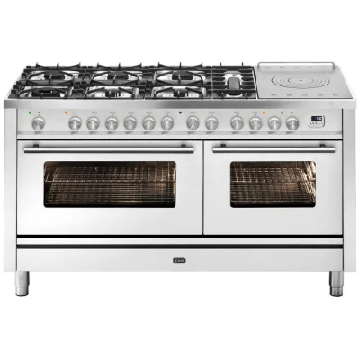 Ilve Cucina P15W Professional Plus P15SDWE3 doppio forno e piano cottura 7 fuochi con coupe de feu e dual da 150 cm - IN PROMOZIONE FINO AL 6/07