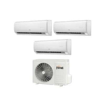 Climatizzatore Condizionatore FERROLI Trial Split serie GIADA M inverter da 9000+9000+12000 con 27-3 WI-FI INTEGRATO R-32 9+9+12 A++/A+