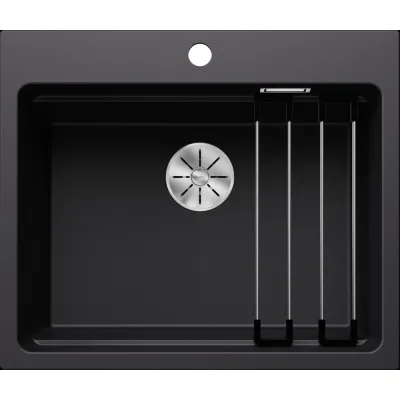 Blanco Lavello una vasca ETAGON 6 1525890 finitura nero da 60x51 cm - Sopratop