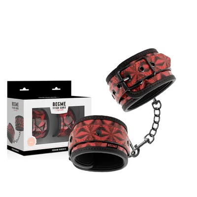 Manette Premium rosse e nere Begme cuffs bondage sadomaso fetish