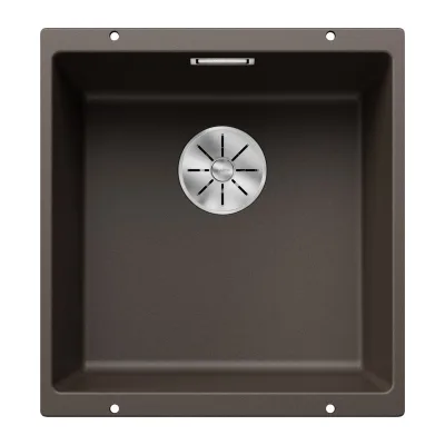 Blanco Lavello a una vasca SUBLINE 400-U Total Black 2523431 finitura caffè da 43x46 cm - Sottotop